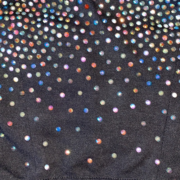 The Eras Tour / Urban Outfitters Rhinestone Bandeau / crop top with back zip - Picture 6 of 7